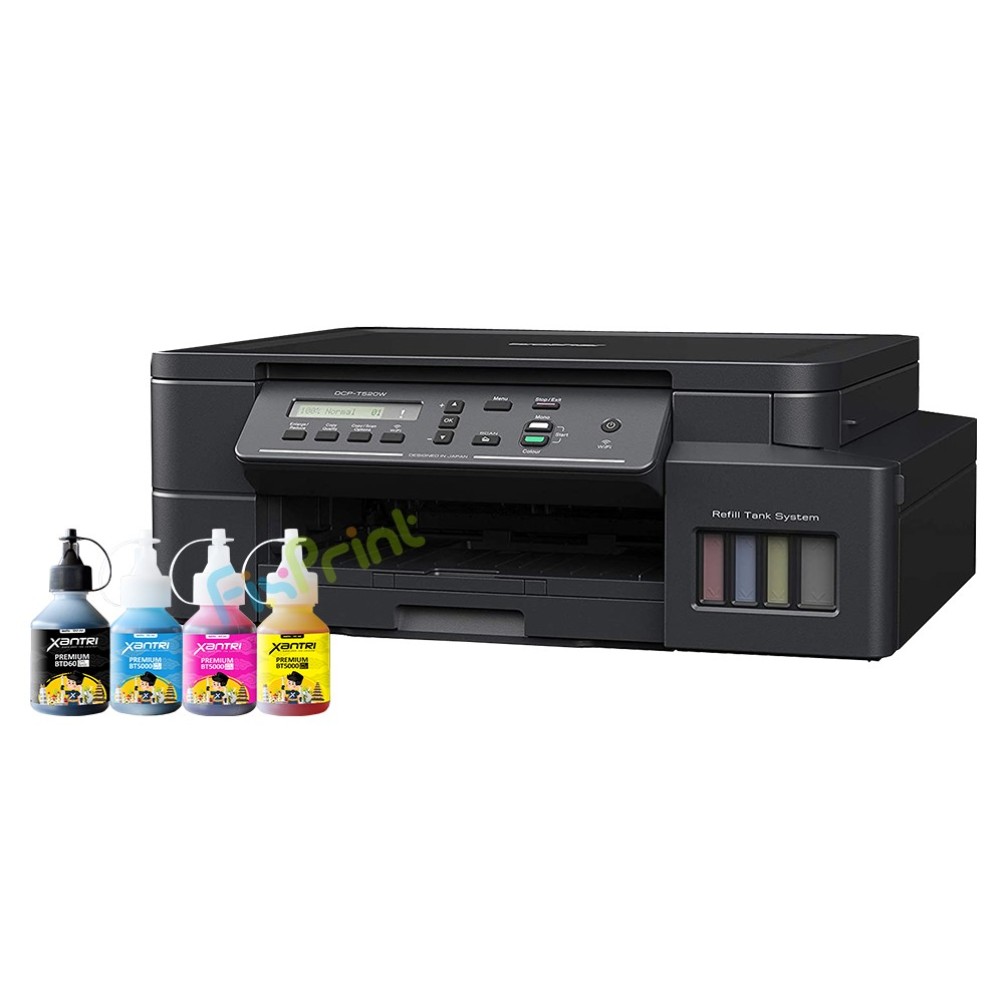 BUNDLING Printer Brother Ink Tank DCP-T520W DCP T520W (Print, Scan, Copy & Wireless) 3-in-One New With Xantri Ink