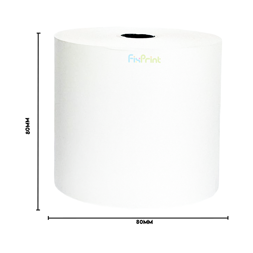 Kertas Thermal Kasir 80mm x 80mm, Kertas Struk Continous Paper Roll Ukuran Standar 80 mm x 80 mm