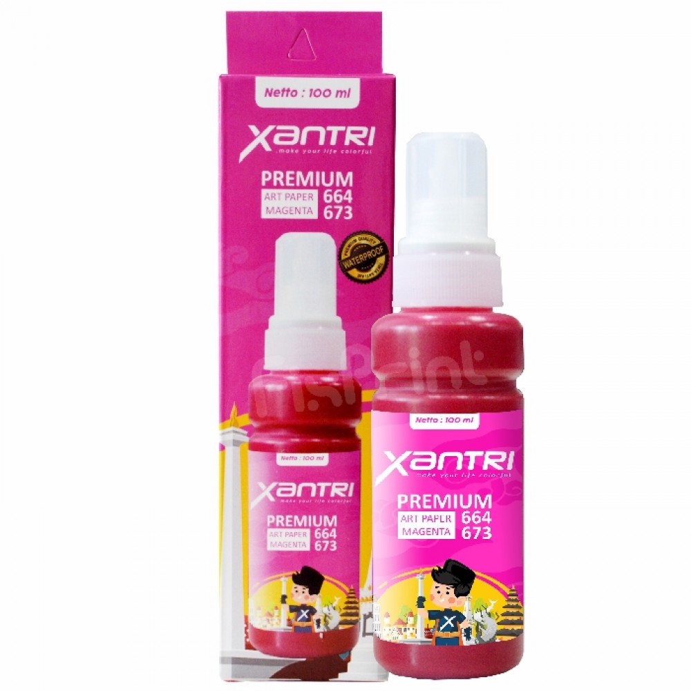 Tinta Xantri Art Paper 664/673 Magenta 100ml, Printer EP L100 L200 L110 L120 L210 L220 L310 L350 L355 L360 L365